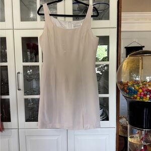 Hugo Buscati Elegant Cream Silk Dress